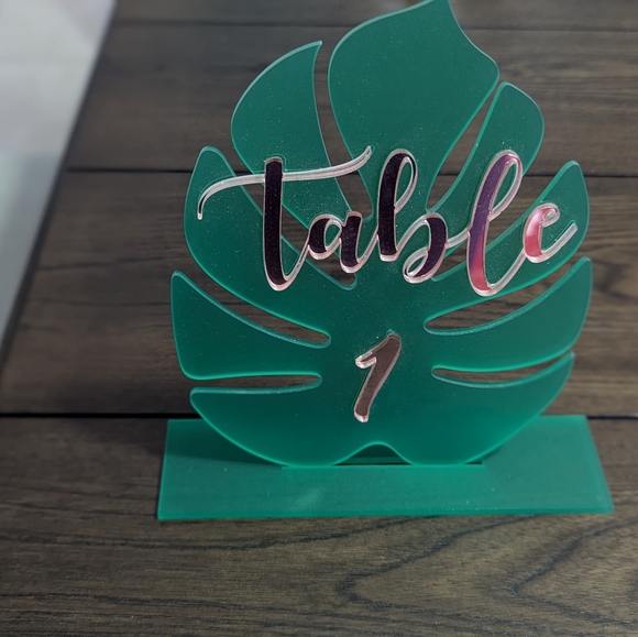 Monsterra leaf table numbers, Parties - Picture 2 of 8